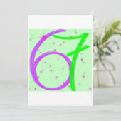 Invitation d'anniversaire Six sept (Debout devant)