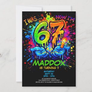 Invitation d'anniversaire Six Sept J'avais 6 ans