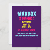 Invitation d'anniversaire Six Sept | J'avais 6 ans (Dos)