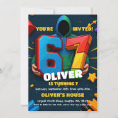 Invitation d'anniversaire Six Seven  (Devant)