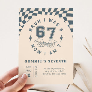 Invitation d'anniversaire Six Seven Invitation d