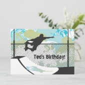 Invitation d'anniversaire - Skateboard (Debout devant)