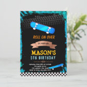 Invitation d'anniversaire skateboard (Debout devant)