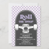 Invitation d'anniversaire Skateboard rouler sur (Devant)