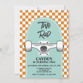 Invitation d'anniversaire Skateboard Two Rad (Devant)