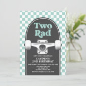 Invitation d'anniversaire Skateboard Two Rad 2 ans (Debout devant)