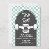 Invitation d'anniversaire Skateboard Two Rad 2 ans (Devant)