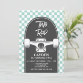 Invitation d'anniversaire Skateboard Two Rad 2 ans (Debout devant)