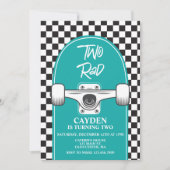 Invitation d'anniversaire Skateboard Two Rad 2ème (Devant)