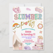 Invitation d'anniversaire Slumber Patch Party (Devant)