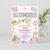 Invitation d'anniversaire Slumber Patch Party (Debout devant)