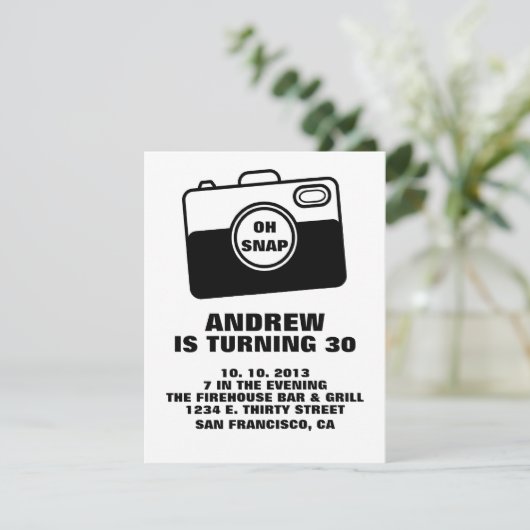 Invitation d'anniversaire SNAP. (Debout devant)