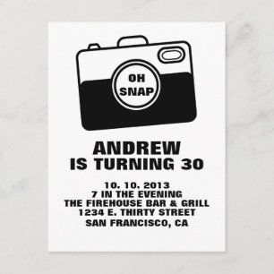 Invitation d'anniversaire SNAP.