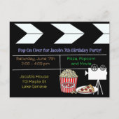 Invitation d'anniversaire Soirée Cinéma (Devant)