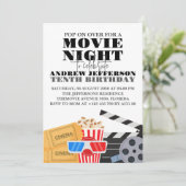Invitation d'anniversaire Soirée Cinéma Fun (Debout devant)