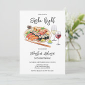 Invitation d'anniversaire Soirée Sushi (Debout devant)