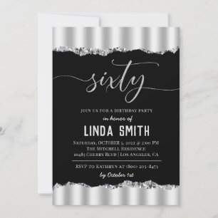 Invitation d'anniversaire soixante diamants
