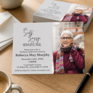 Invitation d'anniversaire Soixante, Sassy et Sensa
