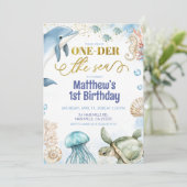 Invitation d'anniversaire sous la mer (Debout devant)