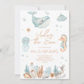 Invitation d'anniversaire sous la mer (Devant)