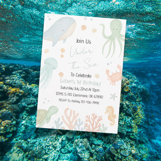 Invitation d'anniversaire sous la mer