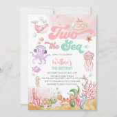 Invitation d'anniversaire sous la mer (Devant)