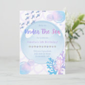 Invitation d'anniversaire sous la mer (Debout devant)