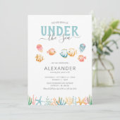Invitation d'anniversaire sous la mer (Debout devant)