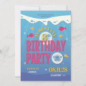 Invitation d'anniversaire sous la mer - Faune mari (Devant)