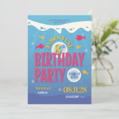 Invitation d'anniversaire sous la mer - Faune mari (Debout devant)