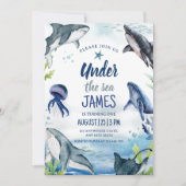 Invitation d'anniversaire sous la mer, Requin bale (Devant)