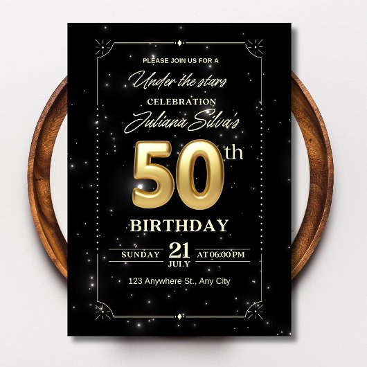 Invitation d'anniversaire sous les étoiles, 50e an