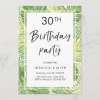 Invitation d'anniversaire sous les tropiques Hawaï