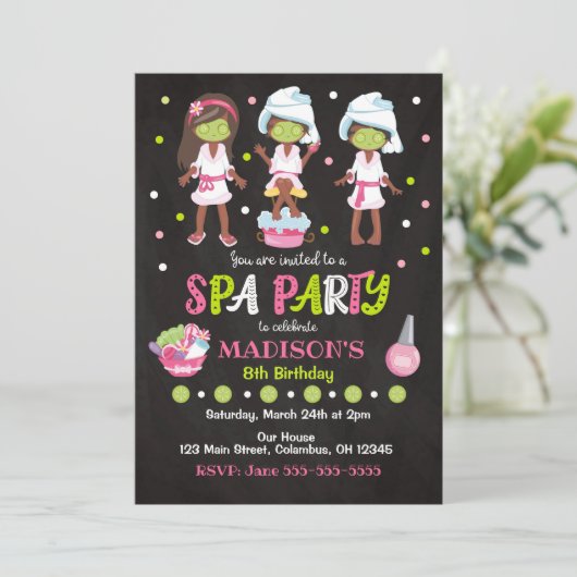 Invitation d'anniversaire spa (Debout devant)