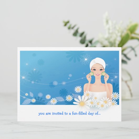 Invitation d'anniversaire Spa Breeze (Debout devant)