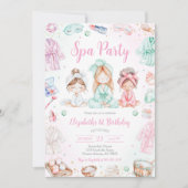 Invitation d'anniversaire Spa Party Glitz and Glam (Devant)