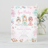 Invitation d'anniversaire Spa Party Glitz and Glam (Debout devant)