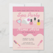 Invitation d'anniversaire Spa pour filles | Soins  (Devant)