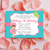 Invitation d'anniversaire Spa rose