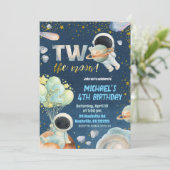 Invitation d'anniversaire Space Boy TWO pour la lu (Debout devant)