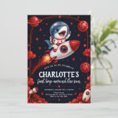 Invitation d'anniversaire Space Shark (Debout devant)