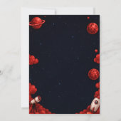 Invitation d'anniversaire Space Shark (Dos)