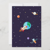 Invitation d'anniversaire Space Star hors de ce mo (Dos)