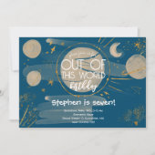 Invitation d'anniversaire spatiale hors de ce mond (Devant)
