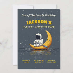 Invitation d'anniversaire spatiale hors de ce mond