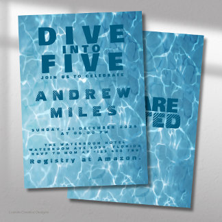 Invitation d'anniversaire Splash Piscine Célébrati