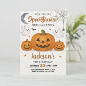 Invitation d'anniversaire Spooktacular (Debout devant)