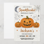 Invitation d'anniversaire Spooktacular (Devant / Derrière)