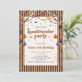 Invitation d'anniversaire Spooktacular Halloween (Debout devant)