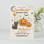 Invitation d'anniversaire Spooktacular Halloween (Debout devant)